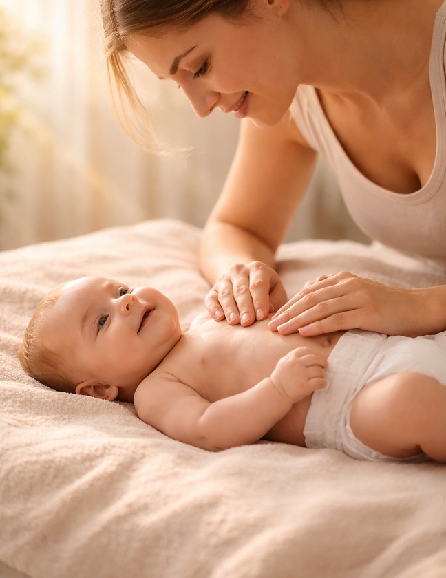 massage bébé pour renforcer le lien parent-enfant